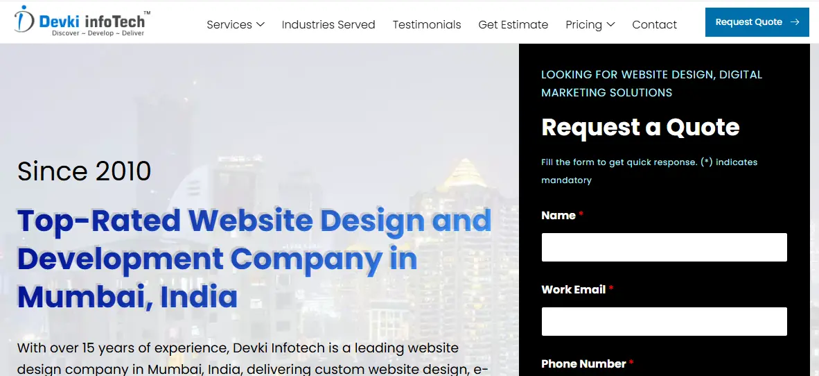 Custom web application dashboard by Devki Infotech